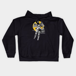 Tattoed riot angel with drum Rhythms of resistance Kids Hoodie